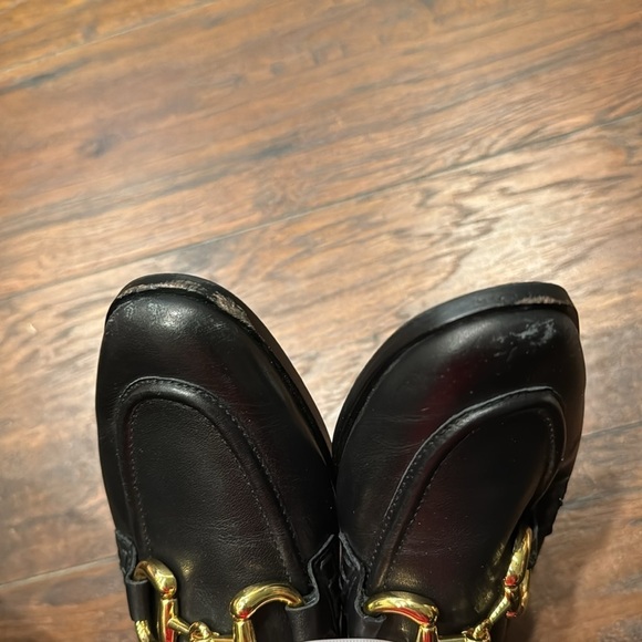 Jeffrey Campbell Black and Gold Velviteen Bit Loafer - Size 5 - Picture 11 of 12